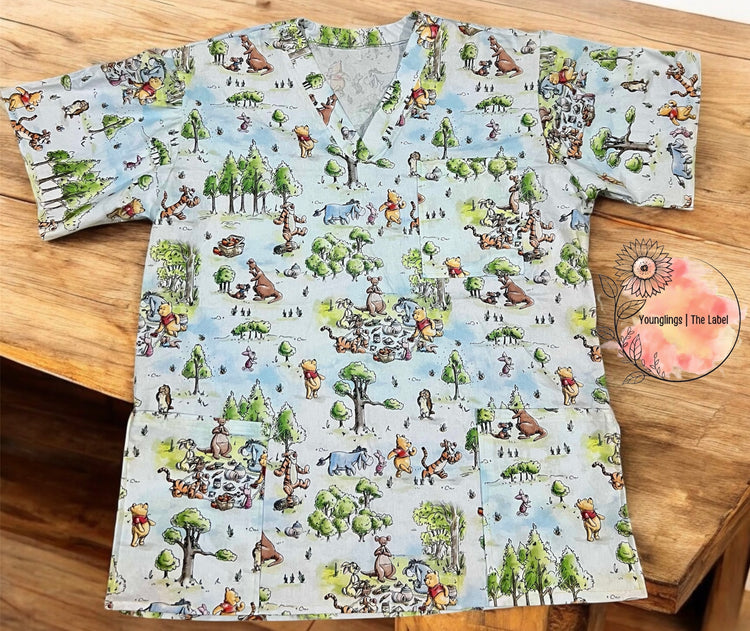 100 Acre Woods Scrub Top