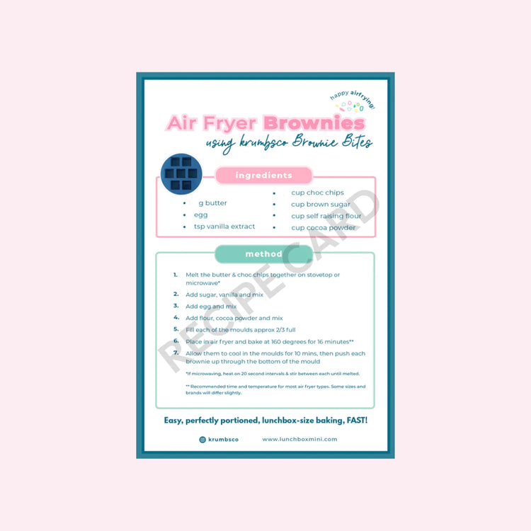 Krumbsco Lunchbox Bites Recipes & Cheat Sheet Magnets