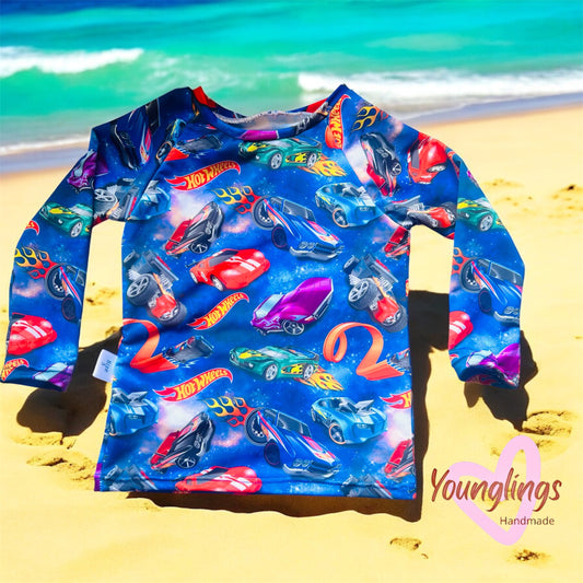 HotWheelz Blue Rash Guard