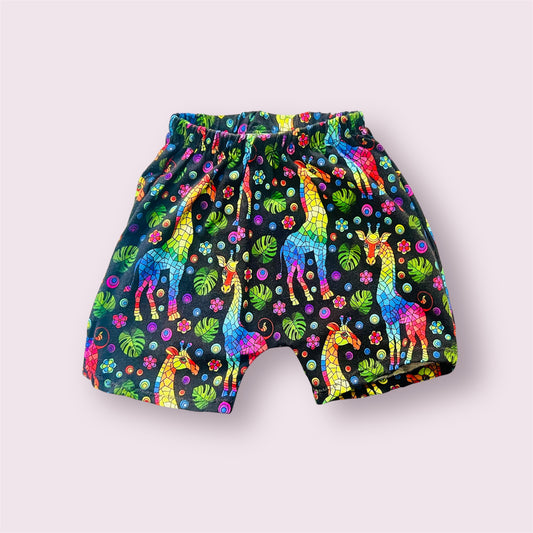 Size 2 Rainbow Giraffe Shorts