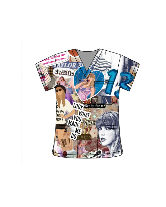 Swifties Scrub Top